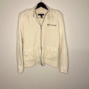 INC International Concepts Men's White Zip Jacket Sz L